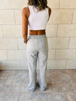 Grey Slit Sweat Flare