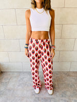 Red Retro Pants