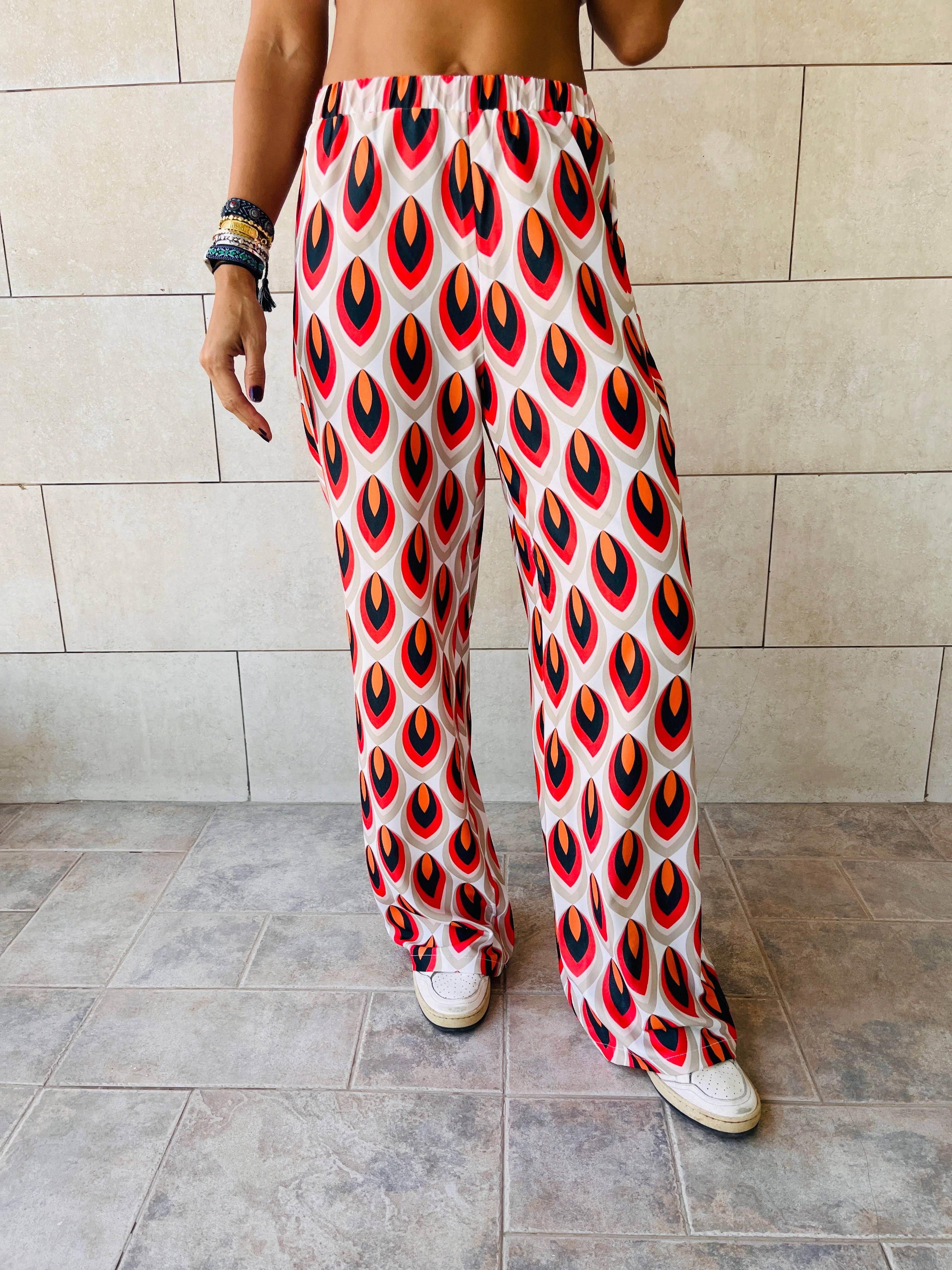 Red Retro Pants