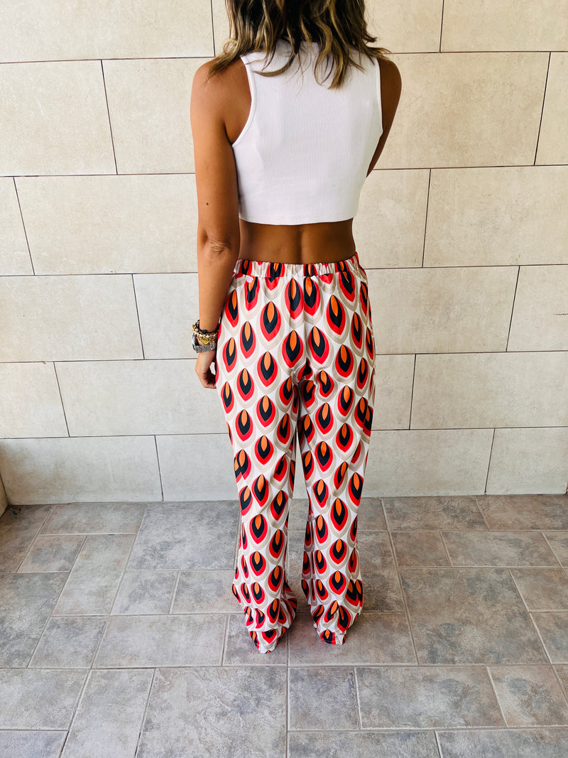Red Retro Pants