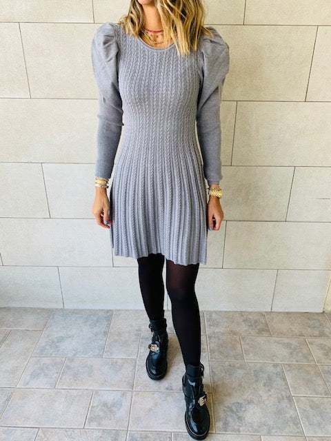 Grey Cable Swing Dress