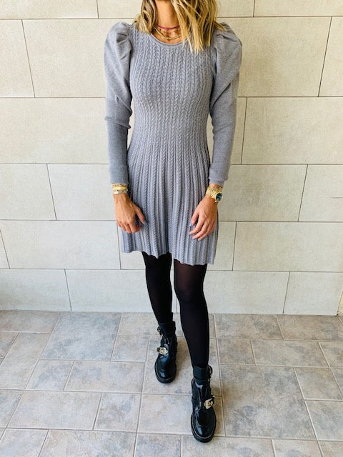 Grey Cable Swing Dress