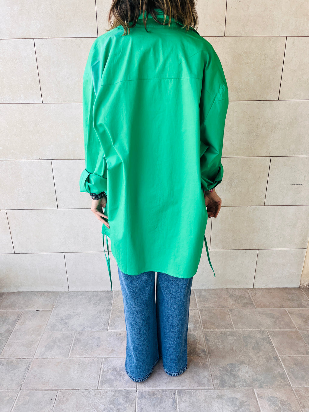 Green Everywhere You Go Poplin Shirt