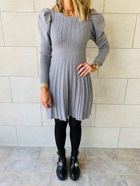 Grey Cable Swing Dress