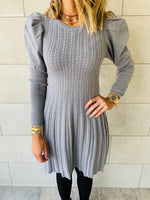 Grey Cable Swing Dress