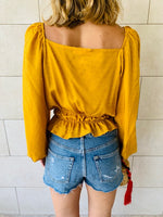 Mustard Summer Night Cropped Top
