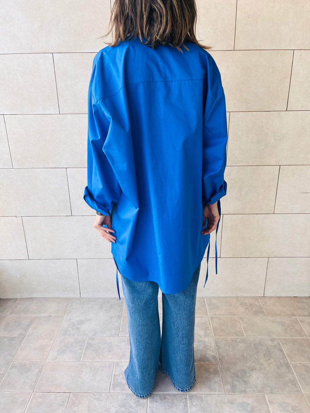 Blue Everywhere You Go Poplin Shirt