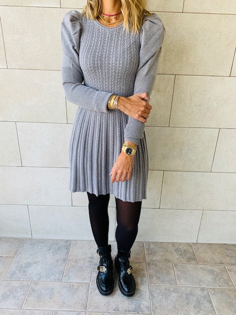 Grey Cable Swing Dress