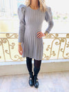 Grey Cable Swing Dress