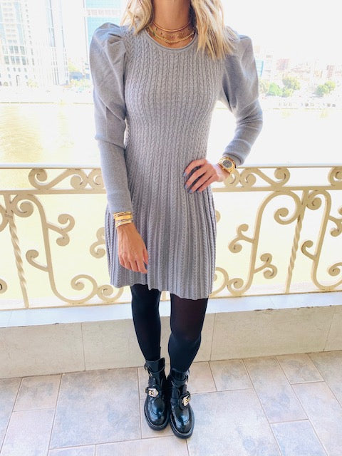 Grey Cable Swing Dress