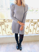 Grey Cable Swing Dress