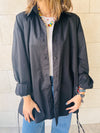 Black Everywhere You Go Poplin Shirt