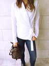 White Blazer Wrap Top
