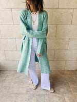 Turquoise Chilly Night Longline Cardigan