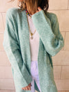 Turquoise Chilly Night Longline Cardigan