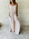 Beige Palazzo Jumpsuit