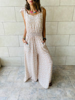 Beige Palazzo Jumpsuit