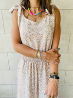 Beige Palazzo Jumpsuit