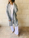Grey Chilly Night Longline Cardigan