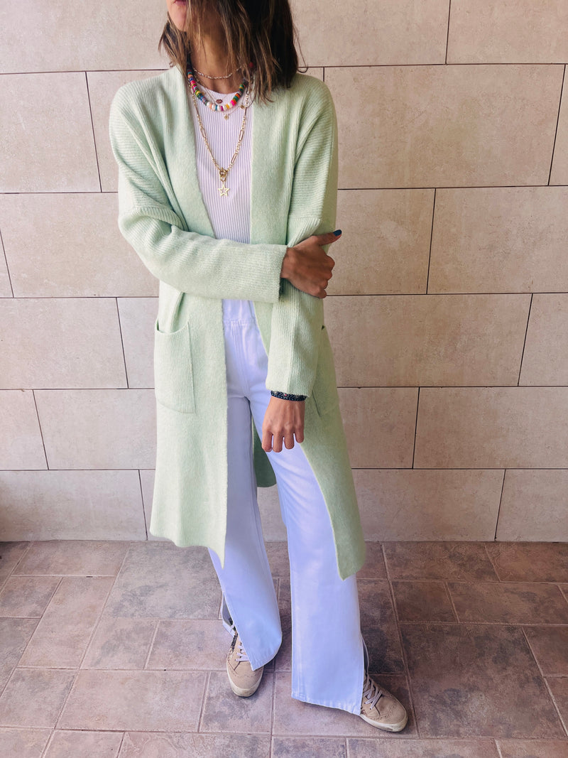 Mint Chilly Night Longline Cardigan