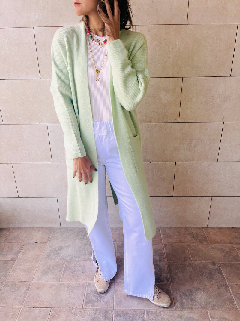 Mint Chilly Night Longline Cardigan