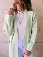 Mint Chilly Night Longline Cardigan