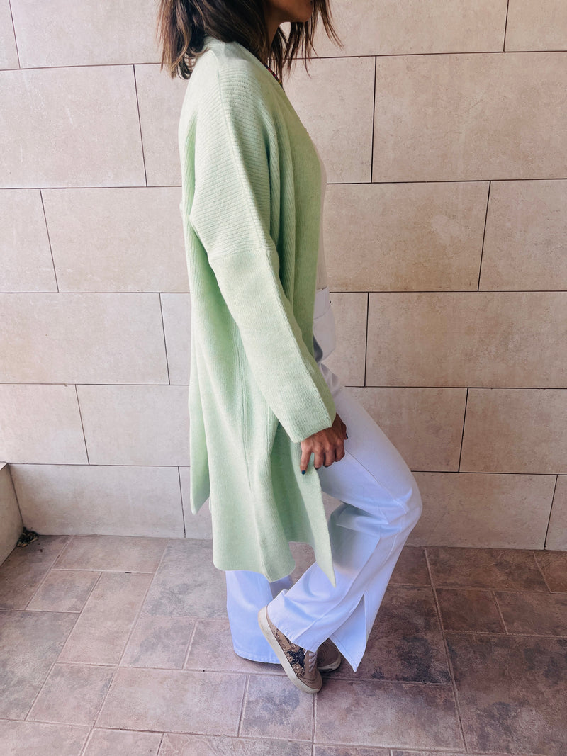Mint Chilly Night Longline Cardigan