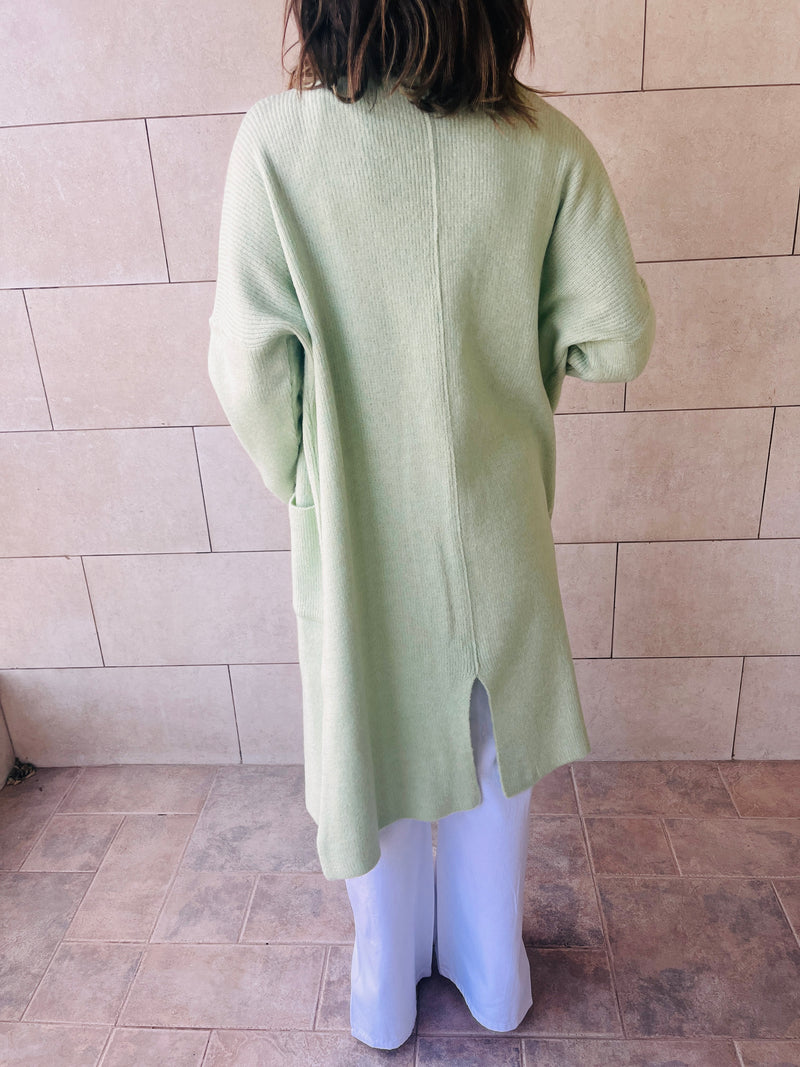 Mint Chilly Night Longline Cardigan