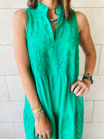 Green Tiered Summer Dress