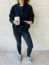Black Bomber Denim Jacket
