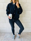 Black Bomber Denim Jacket