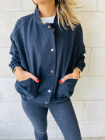 Black Bomber Denim Jacket