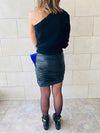 Black One Shoulder Pullover