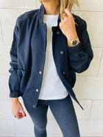 Black Bomber Denim Jacket