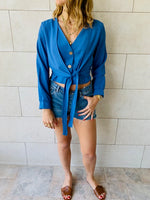 Azure Fyre Cropped Shirt