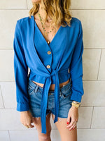 Azure Fyre Cropped Shirt