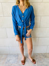 Azure Fyre Cropped Shirt