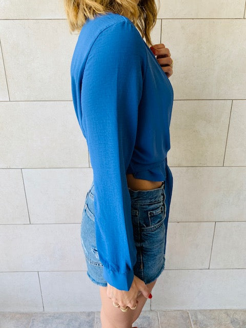 Azure Fyre Cropped Shirt