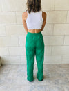 Green Crochet Pants