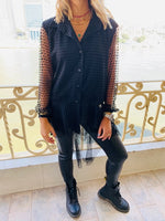 Polka Tulle High Low Shirt