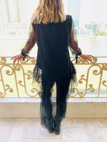 Polka Tulle High Low Shirt