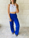 Blue Crochet Pants