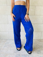 Blue Crochet Pants