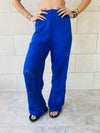 Blue Crochet Pants