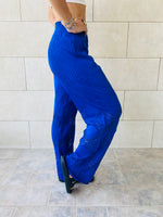 Blue Crochet Pants