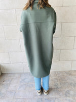 Olive Longline Laidback Shacket