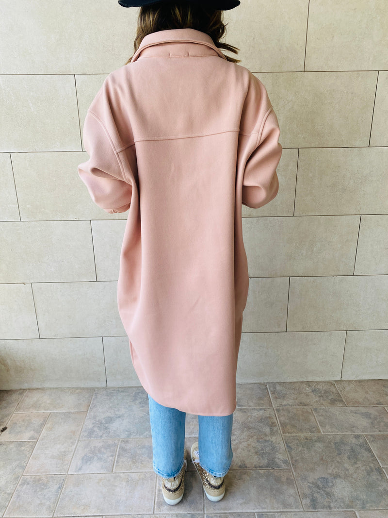 Rose Longline Laidback Shacket
