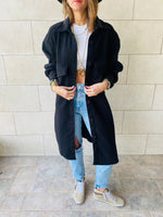 Black Longline Laidback Shacket