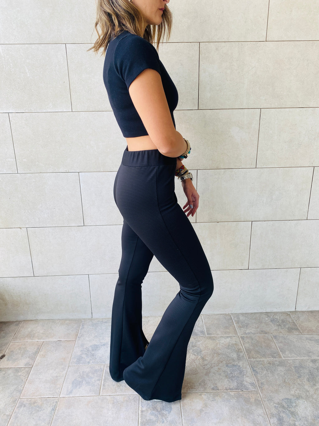 Split Hem Flare Pants