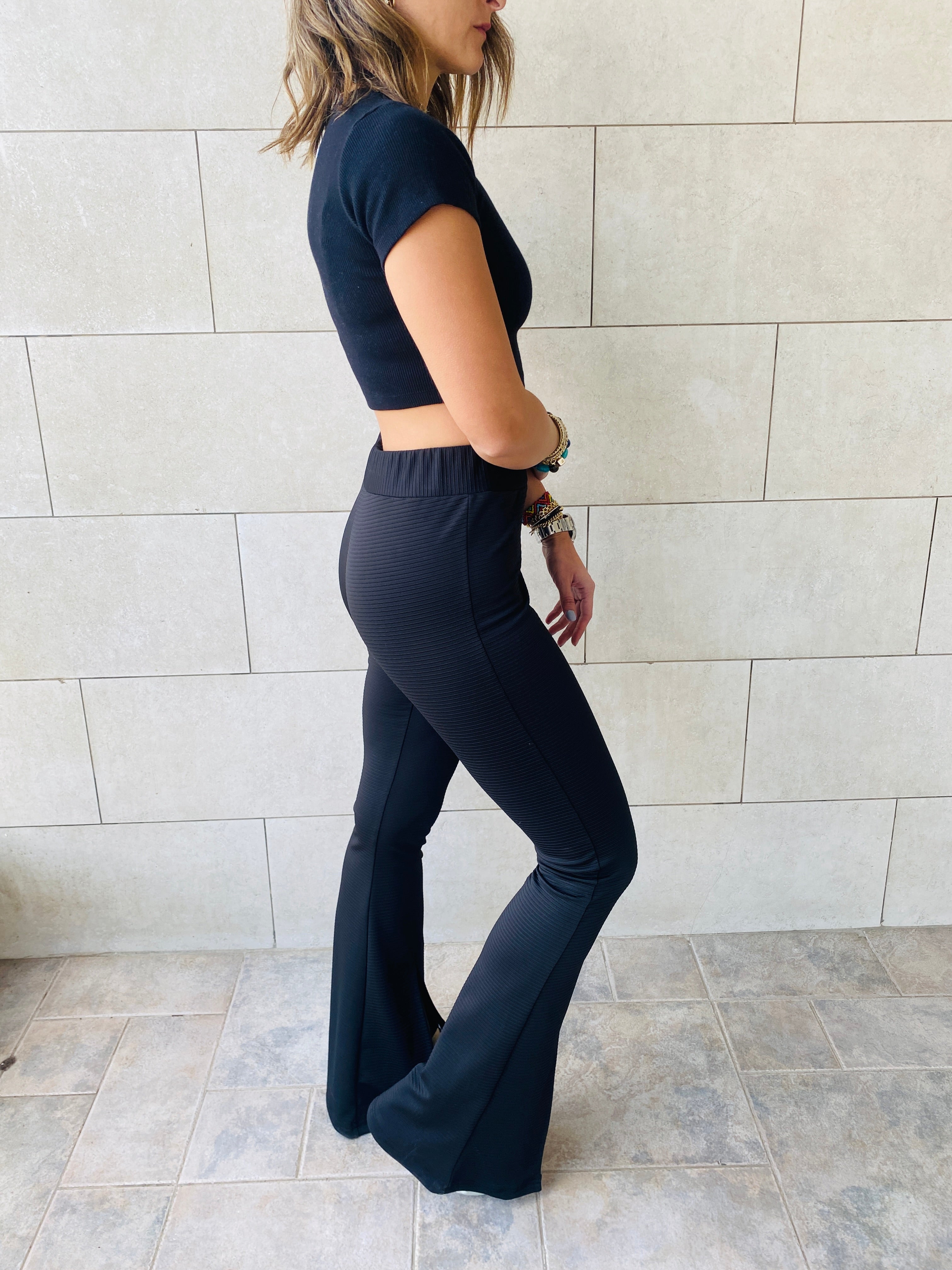 Split Hem Flare Pants